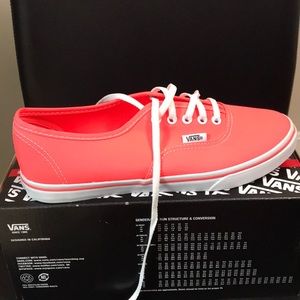 Never used Vans shoes neon pink/orange.